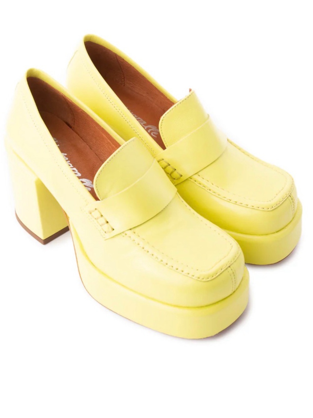 L’Intervalle Yellow Platform Block Heel Loafer -